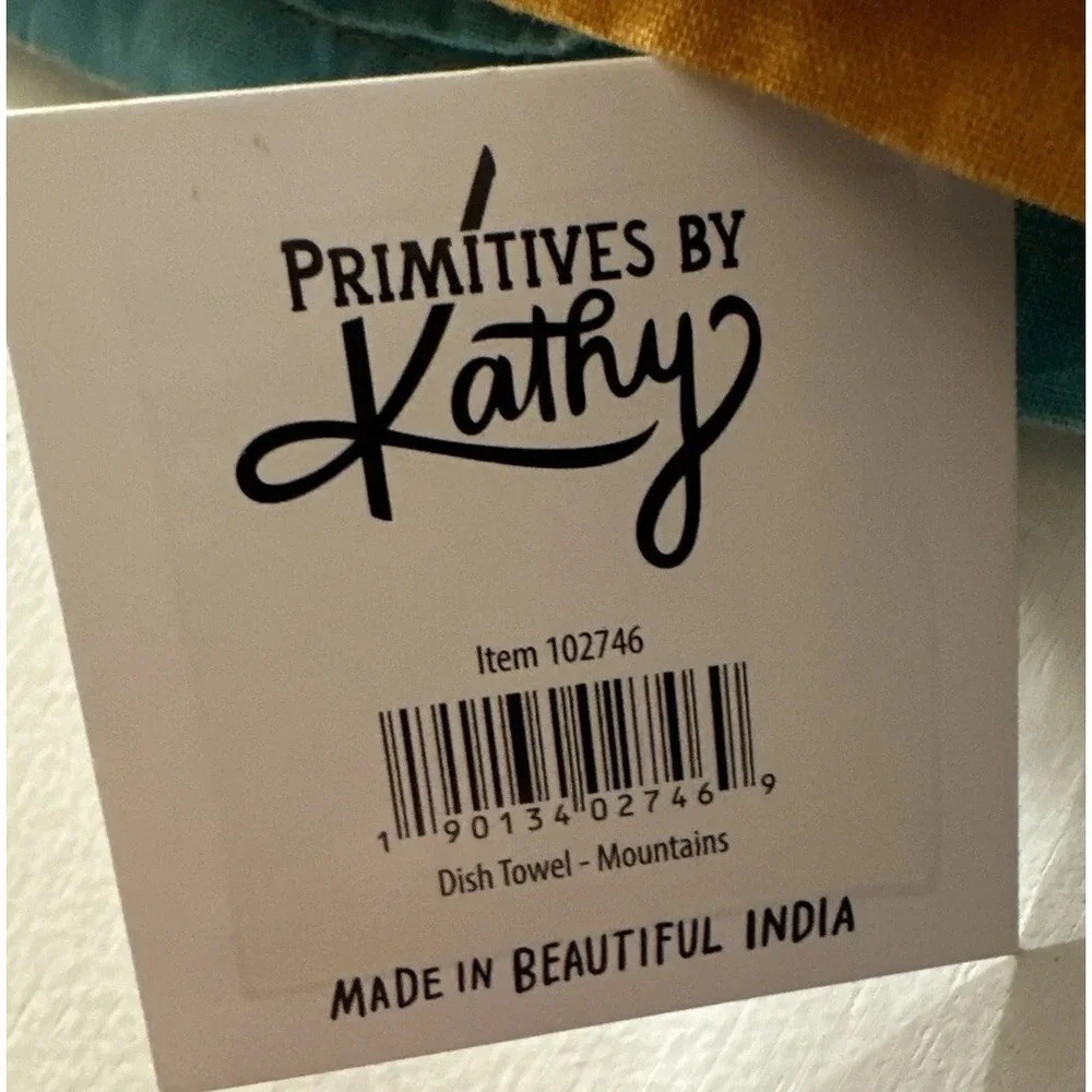 Primitives by Kathy Tea Towel Mountains Are Calling And I Must Go 28 x 28 India